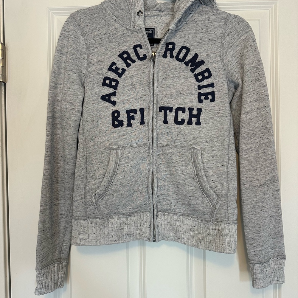 Abercrombie & Fitch Logo Vintage Zip-up Hoodie
